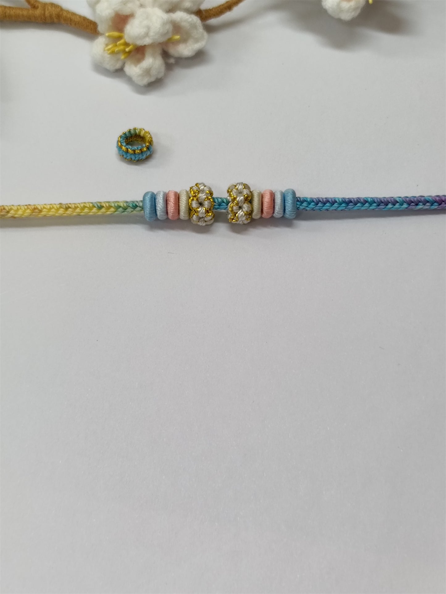 3mm Water Cloud Sky Double Peach Blossom