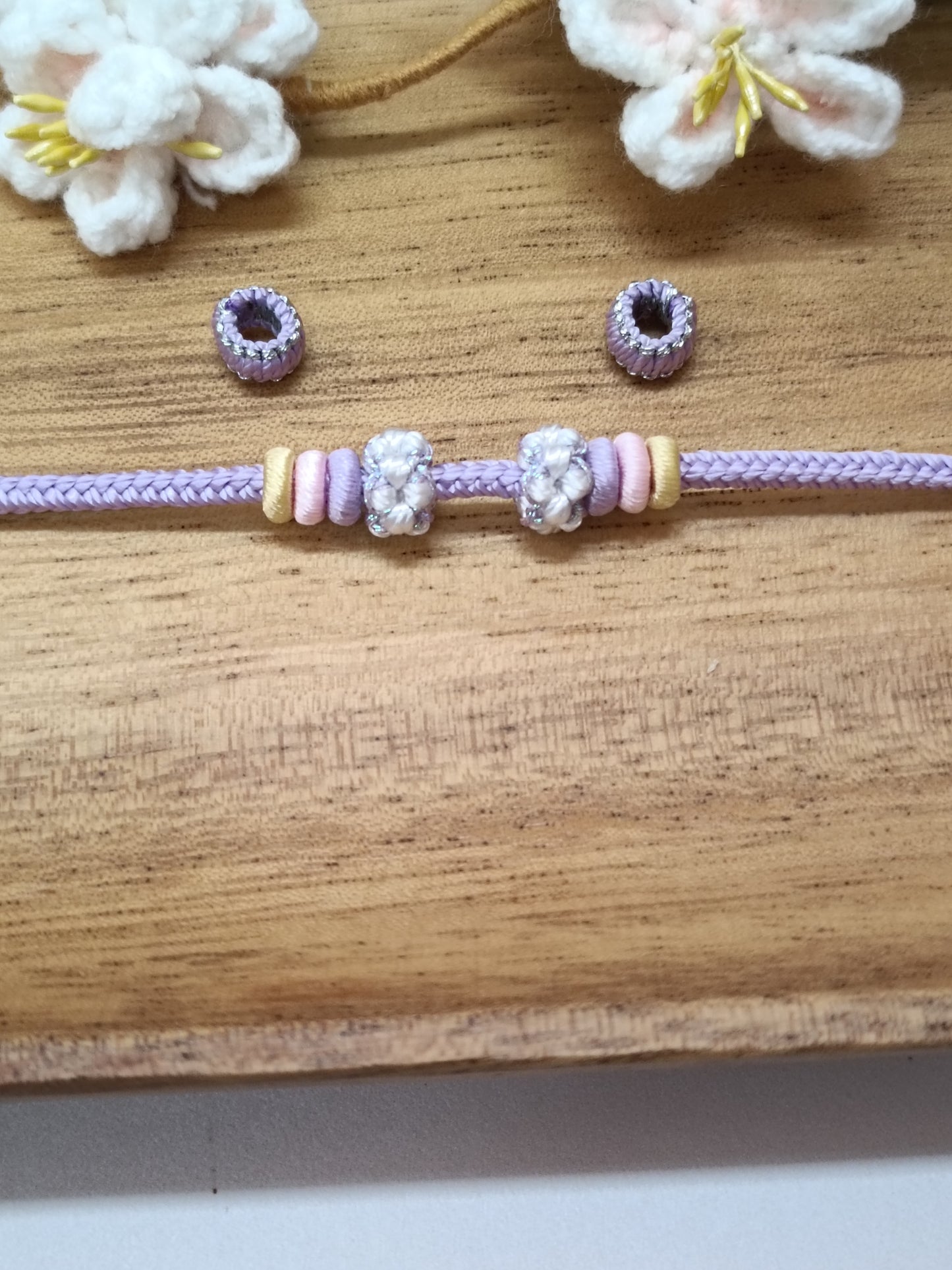 Fleur de pêcher double violet lavande 3 mm